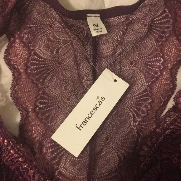 Burgandy lace bralette - Picture 2 of 3